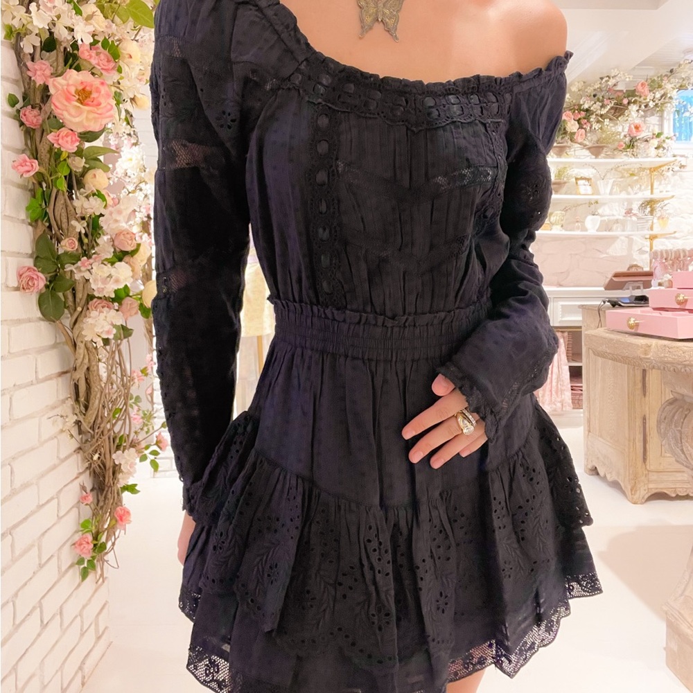 LoveShackFancy Sanaya dress in Black - Picture 1 of 1